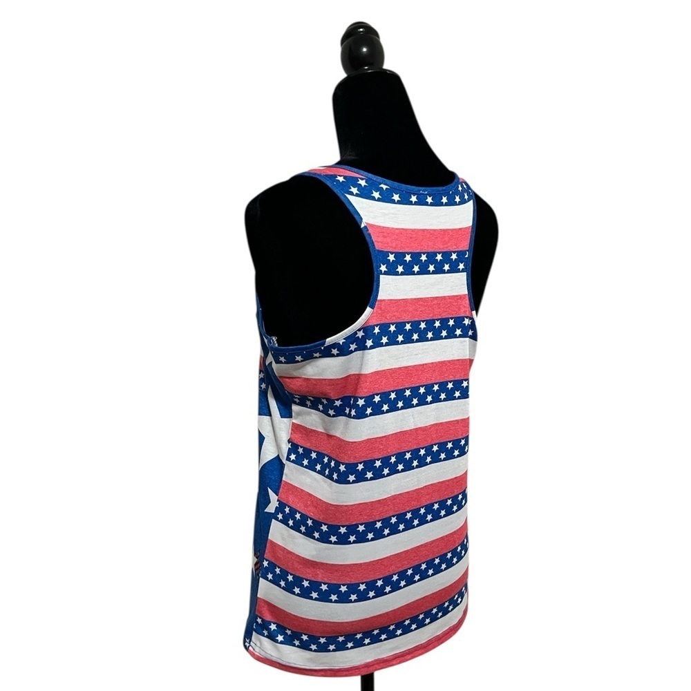 American Flag Patriotic Sleeveless Tank Size M - Picture 3 of 9